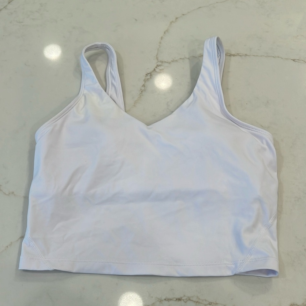Athletic white cropped tank